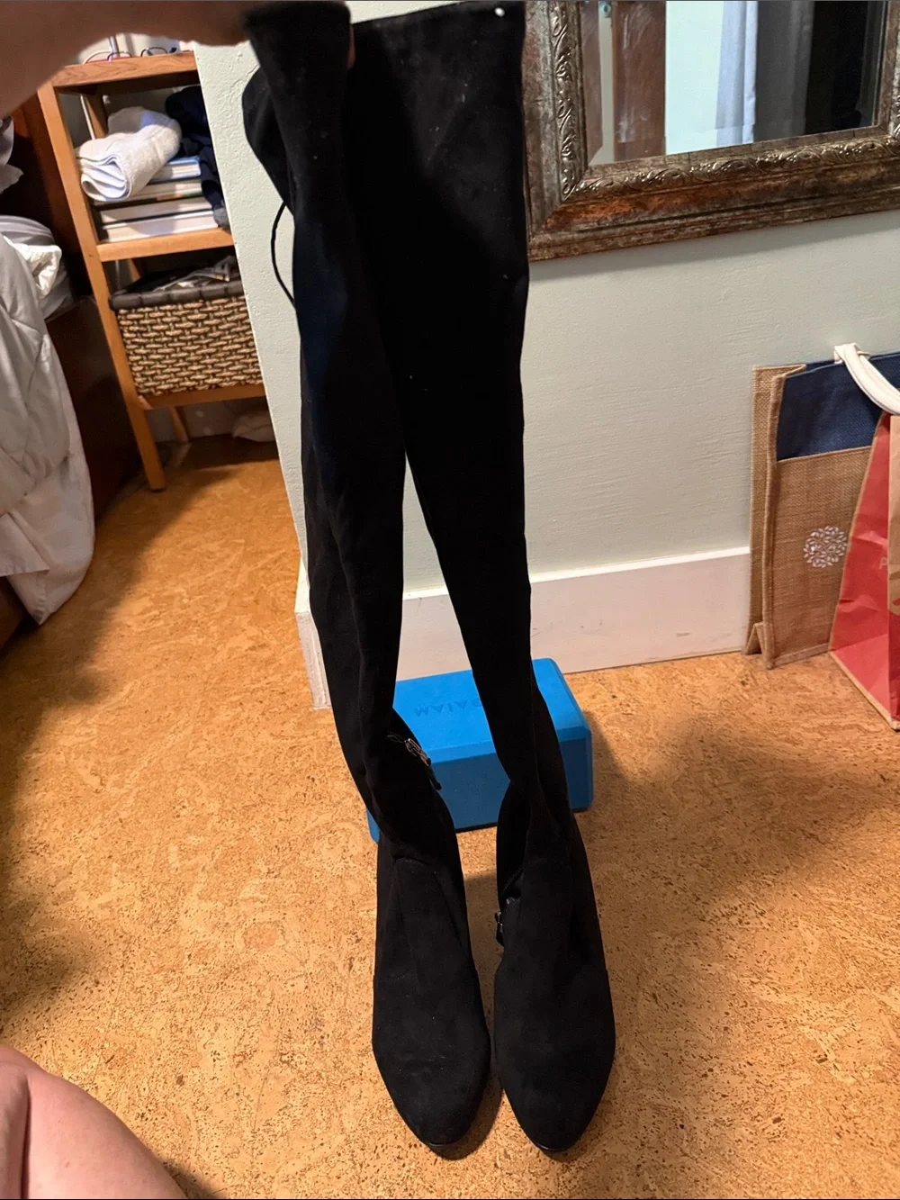 Sam Edelman Black Suede Over-the-Knee Boots